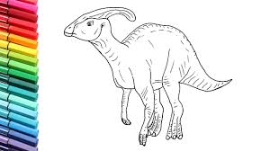 80 divine parasaurolophus coloring page. How To Draw Dinosaurs The Parasaurolophus Drawing And Coloring Herbivor Dinosaur For Kids Youtube