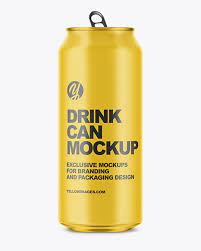 Download 500ml Matte Aluminium Drink Can Mockup In Can Mockups On Yellow Images Object Mockups