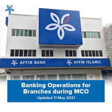 Our branches nationwide will operate as per usual operating hours during the movement control order (mco), conditional movement order (cmo) and recovery movement control order (rmco) in various states and localities while self service terminals (sst) will operate from 6.00am to 10.00pm. Affinmy On Twitter Dear Valued Customers With Effect From 12 May 2021 Until 7 June 2021 All Affin Bank And Affin Islamic Bank Branches Will Operate From 10 00 Am To 3 00 Pm