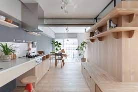 Japanese Inspired Kitchens Focused On Minimalism To download this modern japanese kitchen designs displaying chairs and glossy cabinets enlightened by floating lamps in high resolution,. japanese inspired kitchens focused on