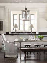 Farmhouse Table And Mix Of Seating Nancy Warren Home Kitchen Lighting Design Interior