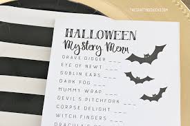 Plus your free to not be you for the night. Halloween Mystery Dinner Party Free Menu The Crafting Chicks Bloglovin