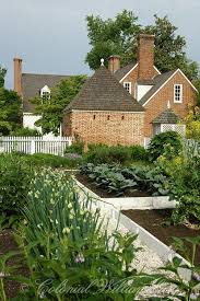 Historic Colonial Kitchen Garden In Williamsburg Thedailybasics Cayla Priest Hatter Works Classi Colonial Garden Garden Design Colonial Williamsburg