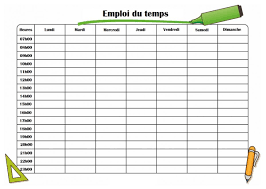 Emploi Du Temps Pour Ecole A Imprimer Completer Pour Inscrire Les Cours Emploi Du Temps Scolaire Emploi Du Temps Emploi Du Temps College