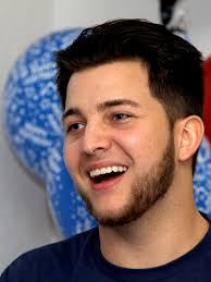 Conner Gelinas with friend, Houston Texans Joel Heath (93)