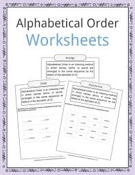 Order by several columns example. Alphabetical Order Worksheets Examples Definition Kidskonnect