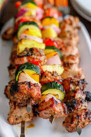 Roasted Garlic Black Pepper Grilled Pork Kabobs Kylee Cooks