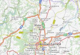 Puy de dôme is a lava dome and one of the youngest volcanoes in the chaîne des puys region of massif central in central france. Carte Michelin Riom Plan Riom Viamichelin