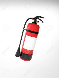 The item is presented in a front view. Fire Extinguisher With Blank Label On White Background Mock Up 3d Rendering Stock Photo Picture And Royalty Free Image Image 105095301