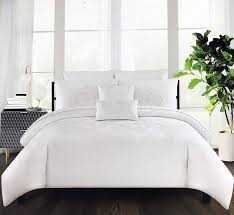 Let us help you find what you're looking for! Duvet Cover Sets Royal Embroidery Tahari Home Bedding King Size Luxury 3 Piece Duvet Comforter Quilt Cover Shams Set Embroidered White Thread Floral Medallion Pattern On Solid White Home Kitchen
