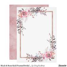 Create Your Own Invitation Zazzle Com Wedding Invitation Background Rose Gold Frame Invitation Background