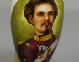 Vintage Black Forest Porcellaine Tobacco Pipe With King Ludwig II