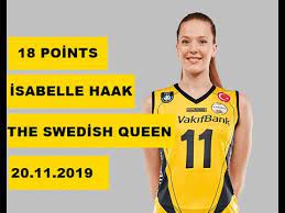 Burada oynamak benim hayalimdi dedi. Isabelle Haak 18 Points The Swedish Queen Volleyball Clvolleyw Youtube
