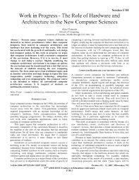 Most computer engineering courses will cover this, or you could take a separate computer science course. Pdf Work In Progress The Role Of Hardware And Architecture In The New Computer Sciences