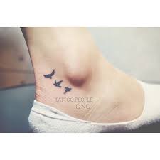 Three Birds In Flight Tattoo Instagram Photo By G No Oct 25 2014 At 6 15pm Utc Foot Tattoos Three Birds Tattoo Ankle Tattoo