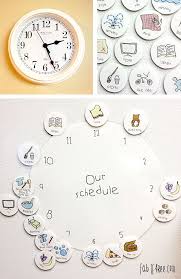 Simple Clock Schedule For Kids Kids Schedule Clock For