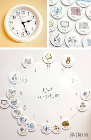 simple clock schedule for kids kids schedule clock for