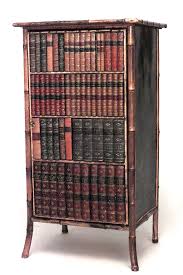 We are a leading manufacturer of red & gold hand painted bookcase, elmwood bookcase and black lacquer bookcase from bhilai, india. English Victorian Bamboo And Black Lacquered Bookcase