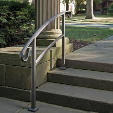 Of outdoor stairs washington concrete steps products from global outdoor stair railing on pinterest porch railing. Tuffbilt Handirail 3 57 In X 63 25 In X 3 10 Ft Aged Bronze 4 Step Aluminum Rail Kit Unassembled 73 In 2021 Outdoor Handrail Railings Outdoor Step Railing Outdoor