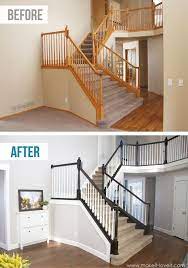 Diy Stair Railing Ideas Makeovers Ohmeohmy Blog Home Remodeling Diy Stair Railing Updating House
