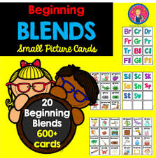 Blends Picture Cards For Small Pocket Charts By Star Kids