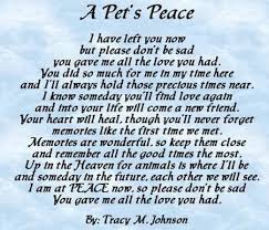 A Pets Peace Dog Loss Quotes Dog Poems Pet Poems