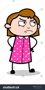 Disappointed Retro Office Girl Employee Cartoon Stock Vector (Royalty Free)  1393252037