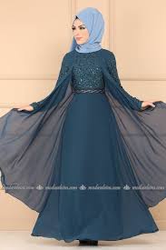 Modaselvim Abiye Yelek Gorunumlu Tasli Tesettur Abiye Alm52758 Petrol Moda Stilleri The Dress Basortusu Modasi