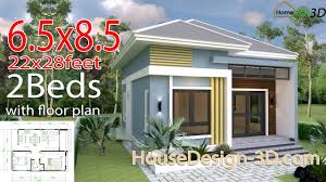 They're also a valuable tool for real estate agents and leasing ideal room layout. House Design 6 5x8 5 With 2 Bedrooms Hip Roof Samphoas Plan