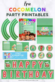 Free kids birthday online invitations for boys and girls. Cocomelon Party Printables Set Free Download