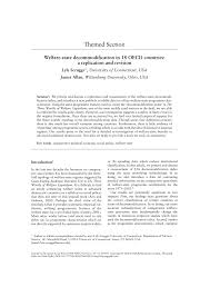 Pdf Welfare State Decommodification In 18 Oecd Countries A Replication And Revision