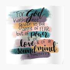 Titus, 1 timothy, 2 timothy. 2 Timothy 1 7 Posters Redbubble