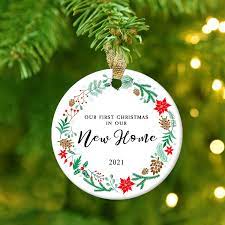 Maybe you would like to learn more about one of these? Buy Nurionss Our First Christmas In Our New Home Ornaments 2021 Christmas Wedding Decoration Gift For New Home New Homeowner New Apartment 2 85 Ceramic Ornament New Home 1 Online In Indonesia B08mpqlzg3