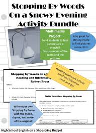 Reading Questions Write Your Own Poem And Multimedia Project For Use With The Robert Frost Poem S Teaching American Literature Teaching Poetry Five In A Row