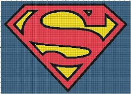 Superman Logo Comic Book Digital Counted Cross Stitch Pattern Needlepoint Chart Ebay