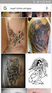 Engelsflügel mit namen tattoo
