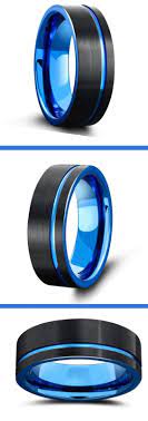 Men S Blue And Black Wedding Ring Men S Blue Wedding Ring Collection Blue Wedding Rings Wedding Ring Collections Rings For Men