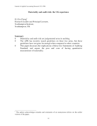 Formulir peninjauan kerja karyawan oleh rekan sekerja/employee. Pdf Materiality And Audit Risk The Uk Experience
