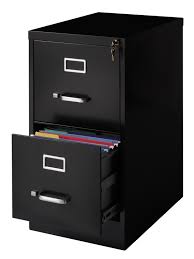 The material of the cabinet: Realspace 22 D 2 Drawer Cabinet Black Office Depot