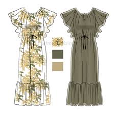 Full star full star full star full star half star. Technical Flats Of Floral Print Maxi Dress 0 Dress Sketches Fashion Dress Illustration