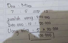 We did not find results for: Perbandingan Banyak Uang Dea Dan Mira 7 5 Jumlah Uang Mereka 240 000 Banyak Uang Mira Adala Pakai Brainly Co Id