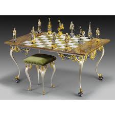 Vintage chess set green marble chess board table games set gift collectibles. Louis Xiv Sun King Themed Giant Chess Set Table And Chairs