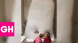 Turn the hot water on and let it fill the tub. Kids Have The Craziest Bubble Bath Of All Time Gh Youtube