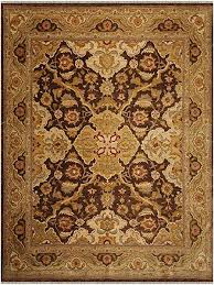 Maples rugs' reggie accent kitchen rug the maples rugs reggie area rug or runner features a modern twist on a bold floral pattern. 8 10 X11 10 Hand Knotted 100 Wool Traditional Oriental Area Rug Brown Gold Color Oriental Area Rugs Area Rugs Gold Color