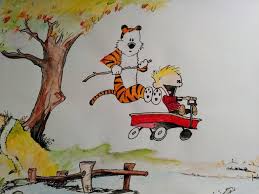 Learn how to draw hobbes from calvin and hobbes. Calvin And Hobbes Jumping The Wagon Painting By Jason Tomlin Saatchi Art