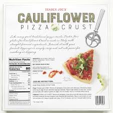 Remove all packaging from crust and place upside down on a sheet pan. At 80 Calories Per Serving Trader Joe S Cauliflower Pizza Crust Is The Only Crust We Re Eating Cauliflower Pizza Cauliflower Crust Pizza Pizza Crust