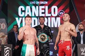 Boksör avni yıldırım, wba ve wbc kemerlerinin şu anki sahibi 'canelo' saul alvarez ile unvan maçına çıkacak. Canelo Alvarez Vs Avni Yildirim Ergebnisse Offizielles Wiegen
