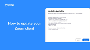 How To Update Your Zoom Client Youtube