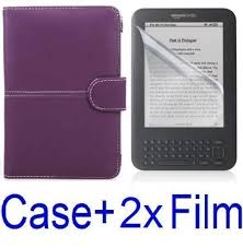 Neewer Leather Case For Amazon Kindle 3 Ebook Reader Purple 2x Screen Protector By Neewer 8 20 Purple Foli Traveling By Yourself Ebook Reader Leather Case