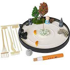 Desktop Meditation Zen Garden Office Tabletop Mini Rock Sand Garden With Rake Tools Kit Set Incense Holder Med In 2021 Zen Garden Zen Garden Tabletop Mini Zen Garden